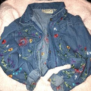 Embroidery Denim Jean Jacket